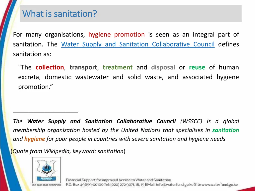 what is sanitation what is sanitation