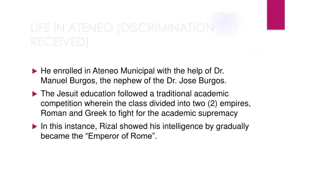 life in ateneo discrimination received