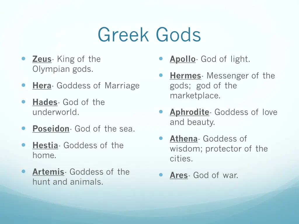 greek gods 1