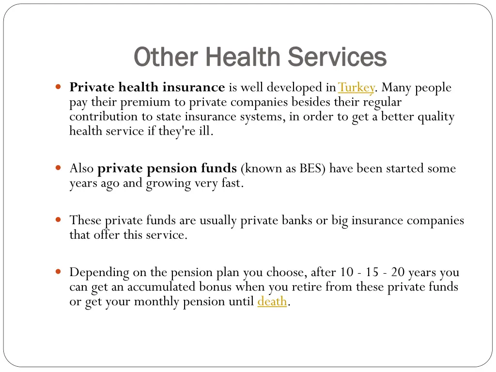 other other health health services