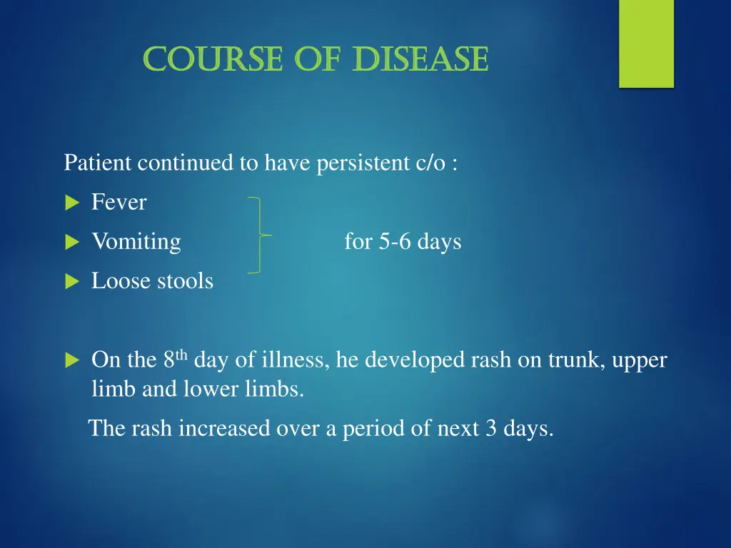 course of disease course of disease