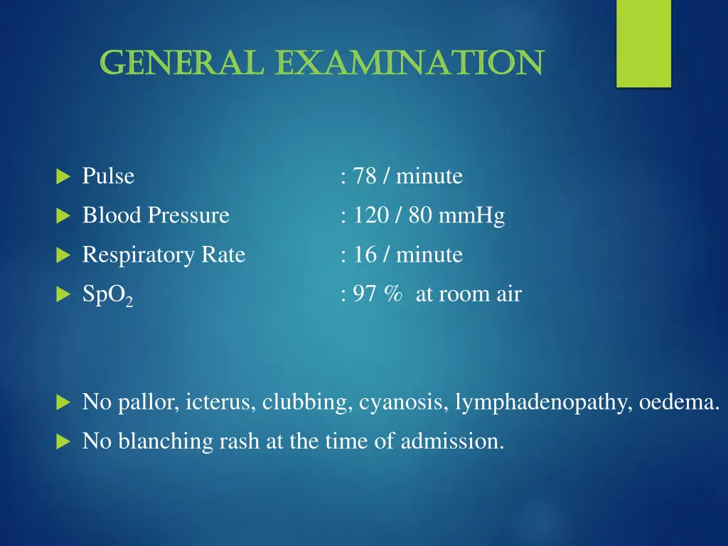 general examination general examination