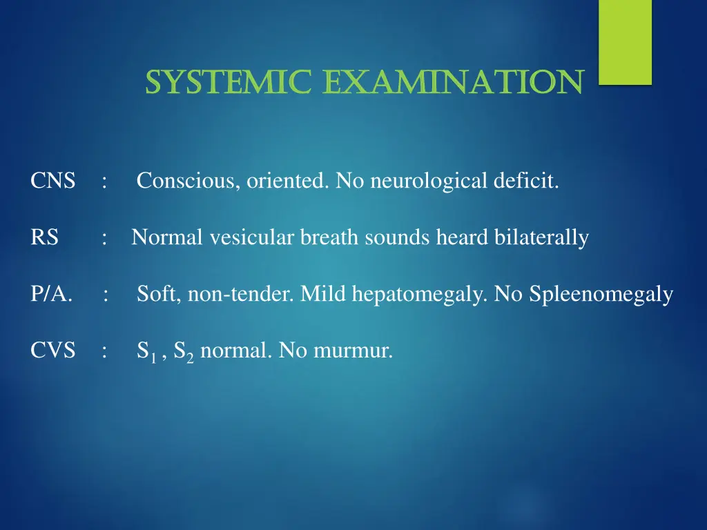 systemic examination systemic examination