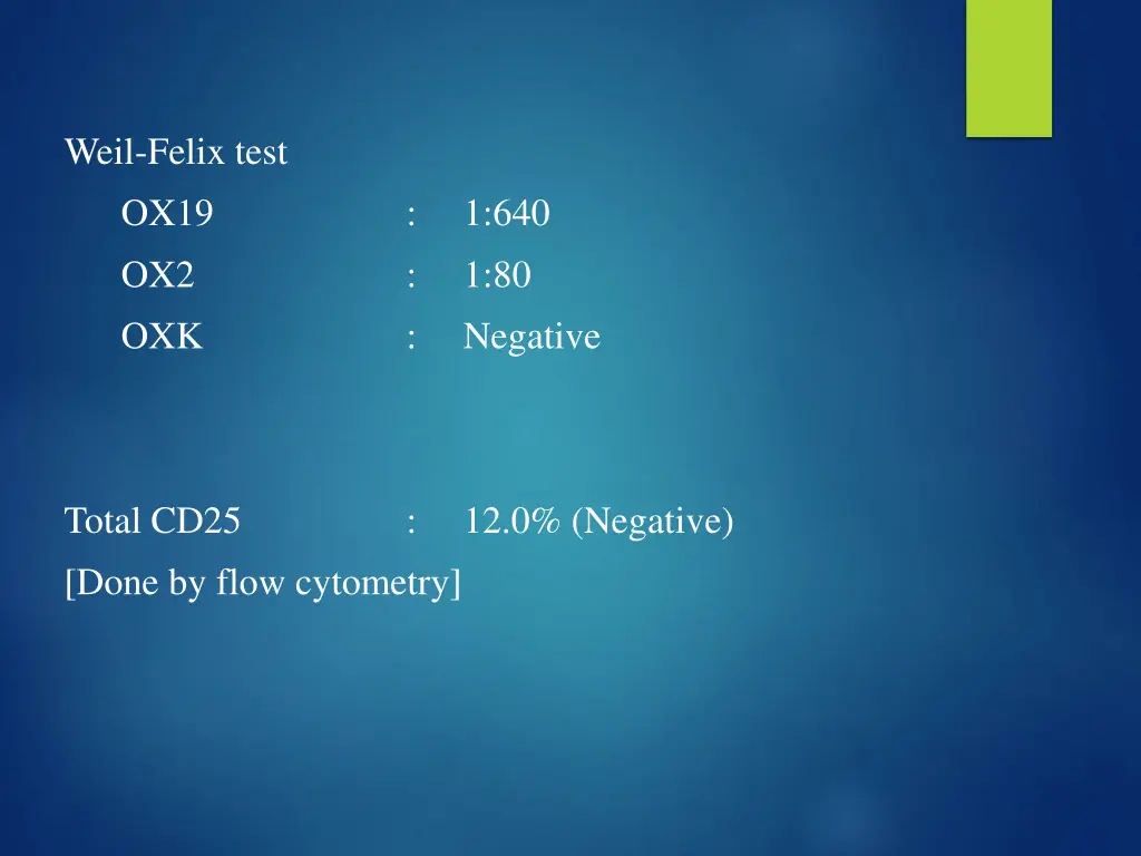 weil felix test ox19 ox2 oxk