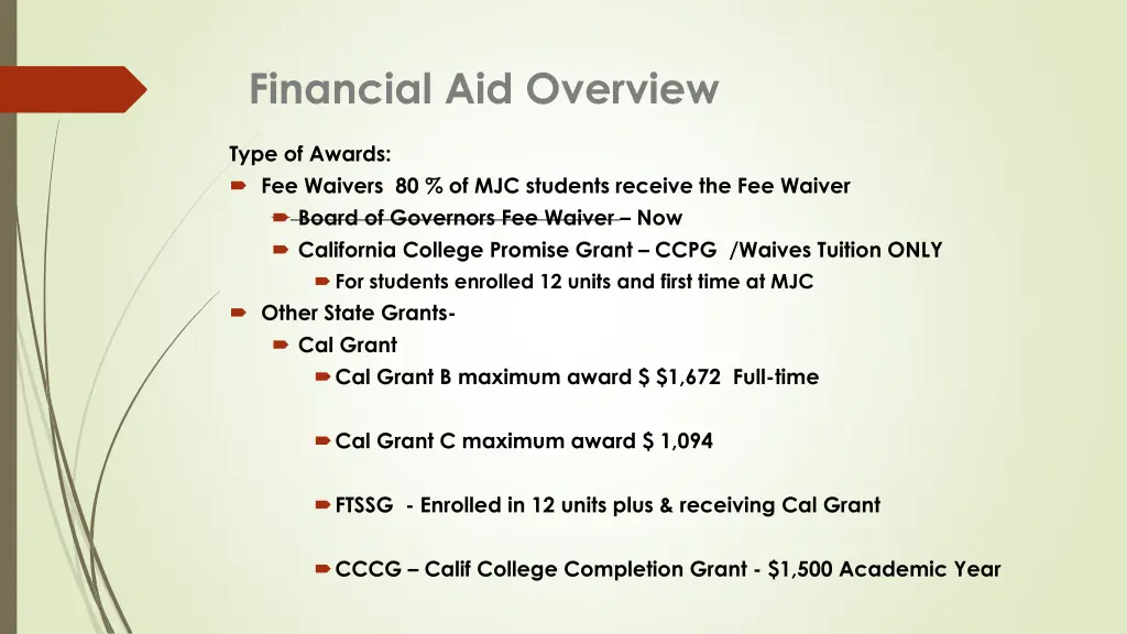 financial aid overview