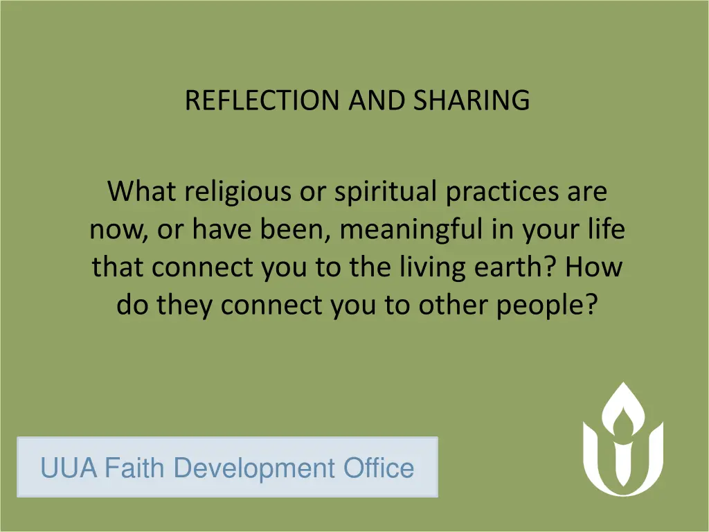 reflection and sharing