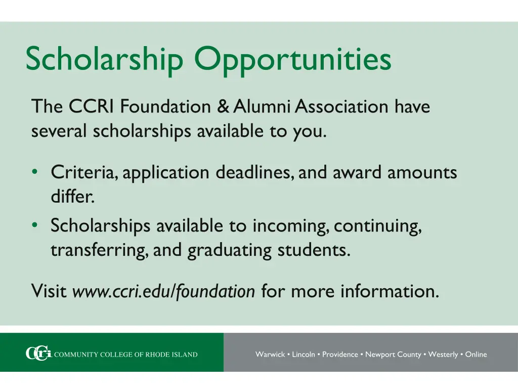 scholarship opportunities