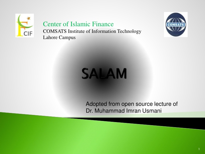 center of islamic finance comsats institute