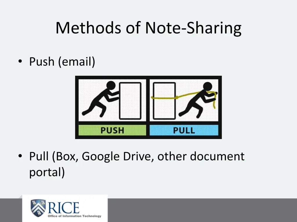 methods of note sharing