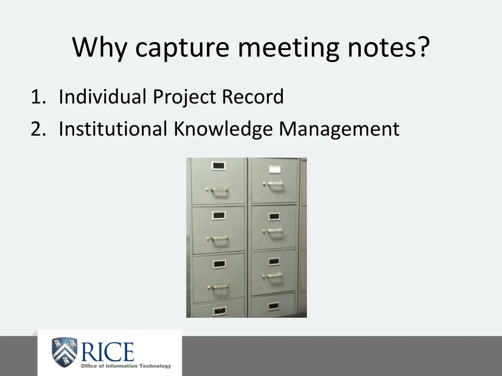 why capture meeting notes