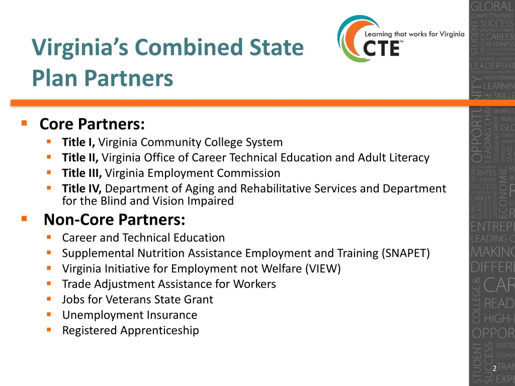 virginia s combined state plan partners