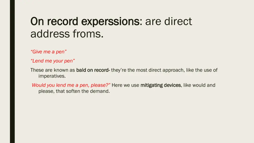 on on record record experssions experssions