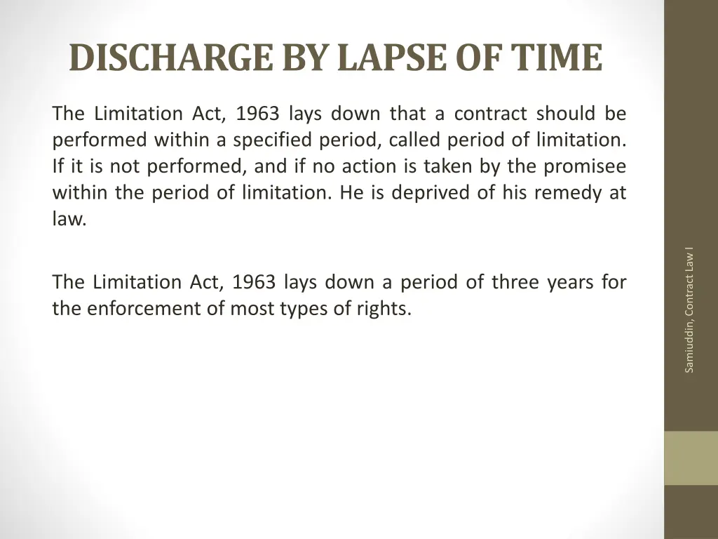 discharge by lapse of time