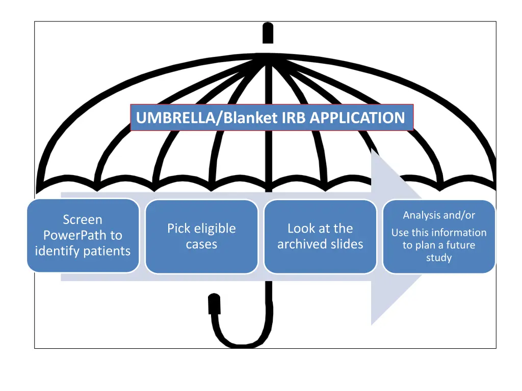 umbrella blanket irb application