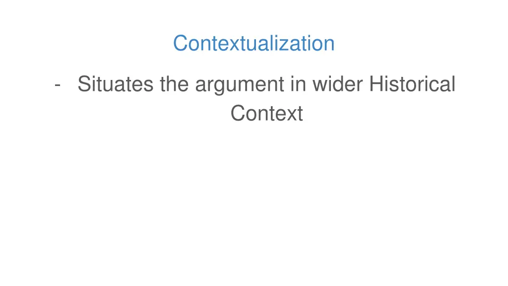 contextualization