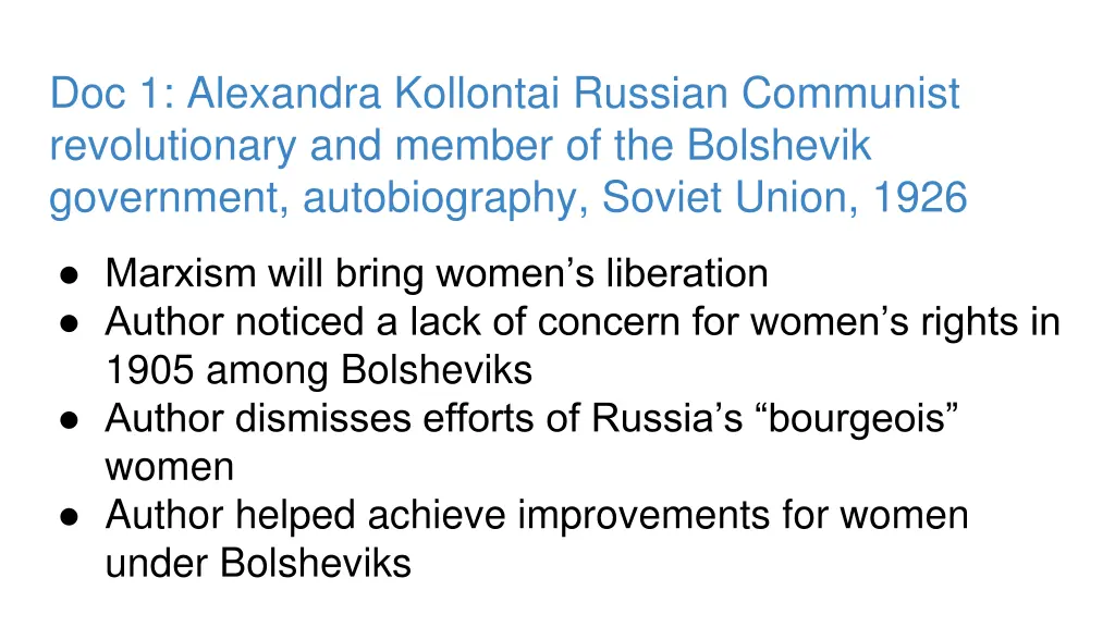 doc 1 alexandra kollontai russian communist