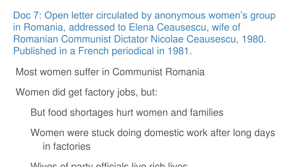 doc 7 open letter circulated by anonymous women