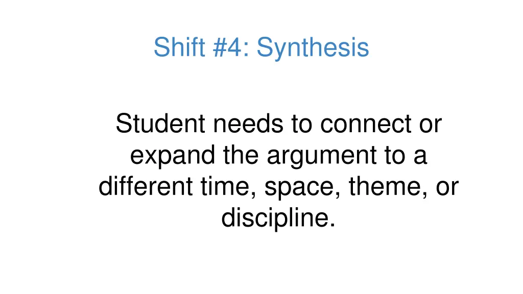 shift 4 synthesis