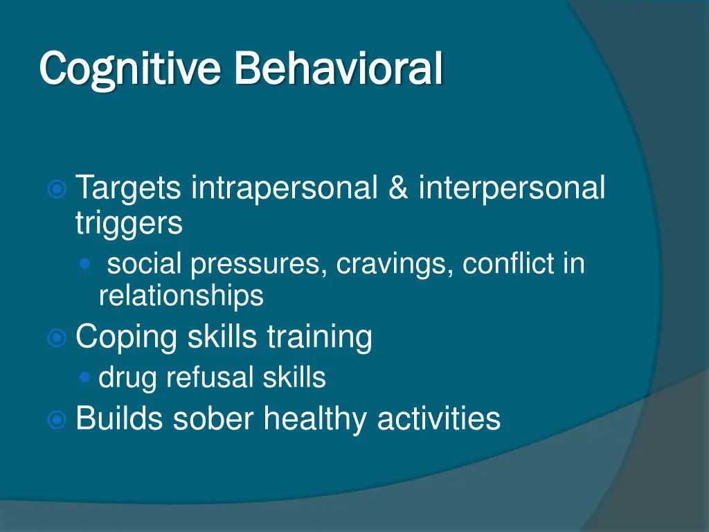 cognitive behavioral cognitive behavioral