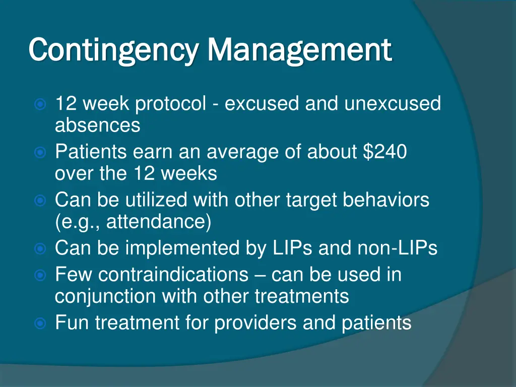 contingency management contingency management 4