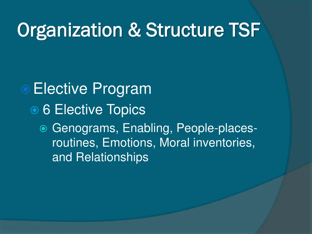 organization structure tsf organization structure 2