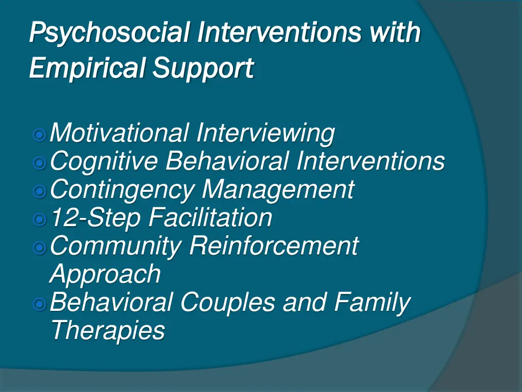 psychosocial interventions with psychosocial