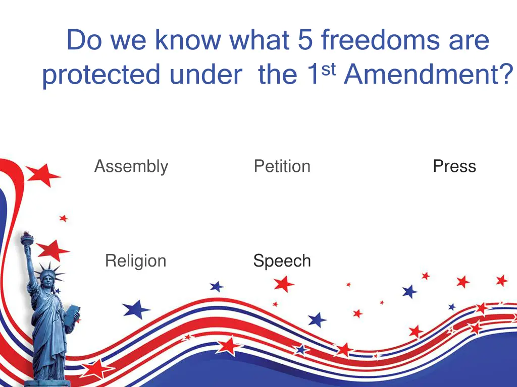 do we know what 5 freedoms are protected under