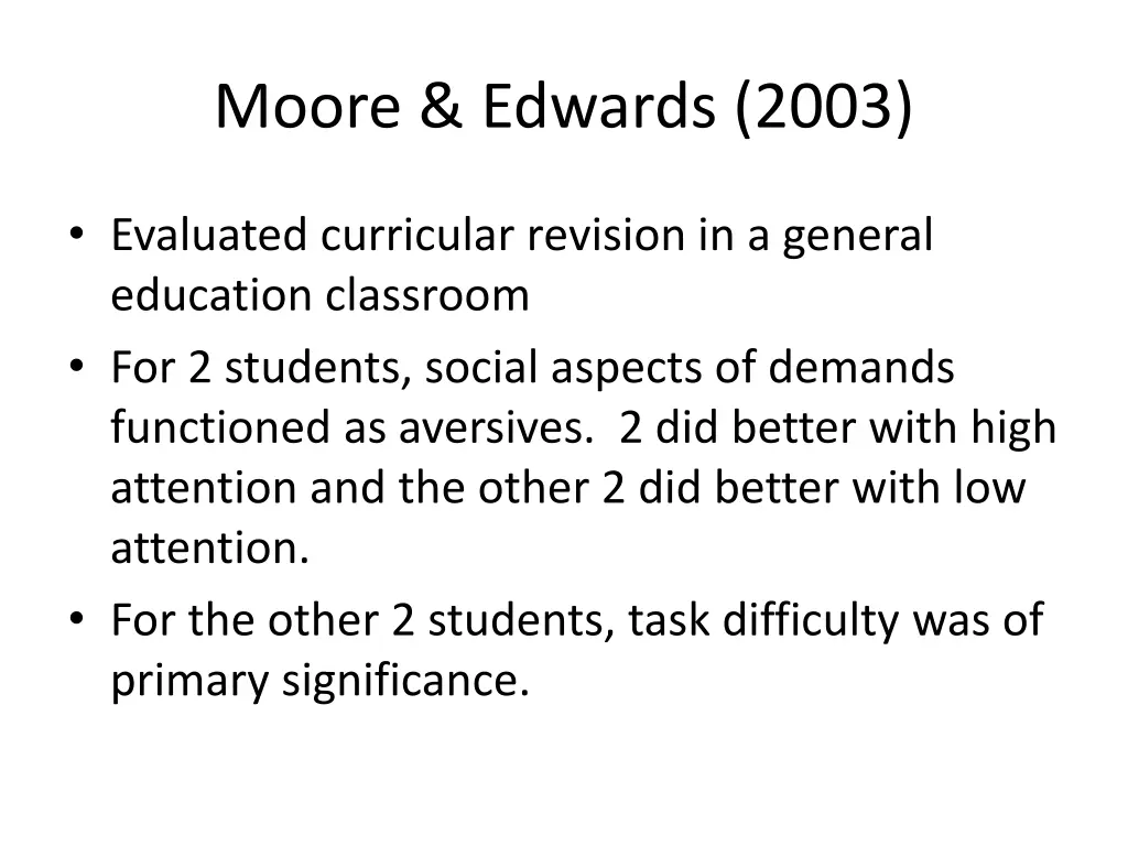 moore edwards 2003