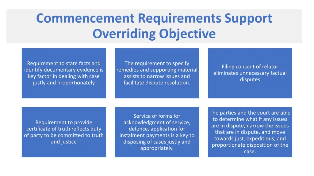 commencement requirements support overriding