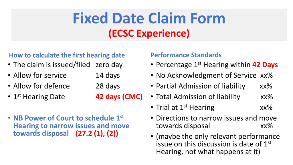 fixed date claim form ecsc experience