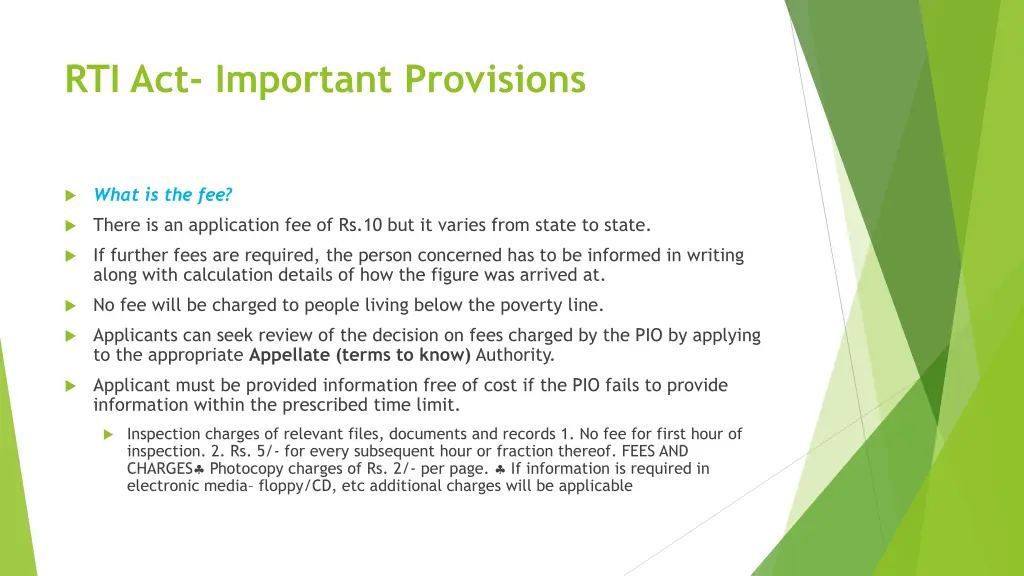 rti act important provisions 3