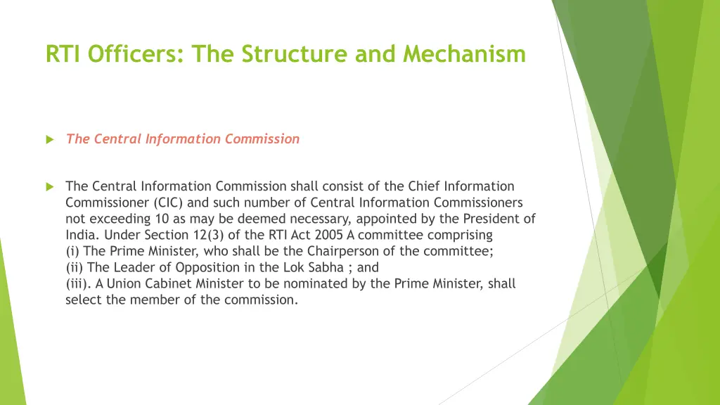 rti officers the structure and mechanism