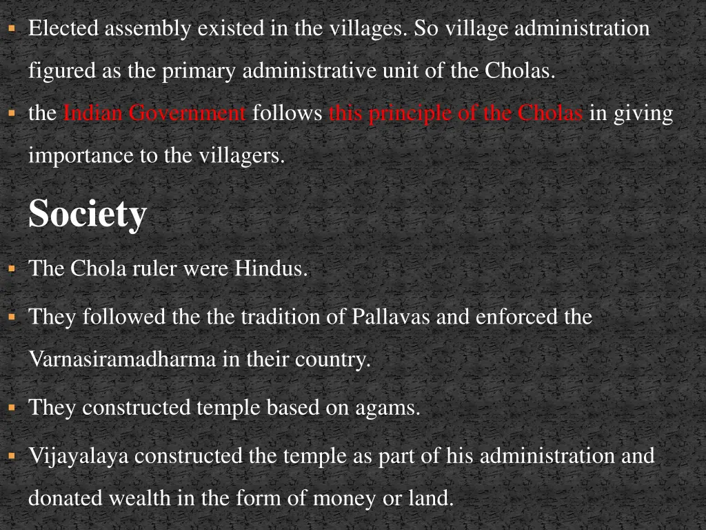 elected assembly existed in the villages