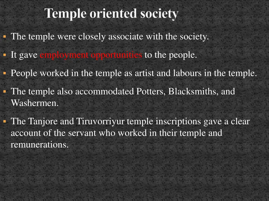 temple oriented society