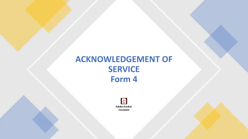 acknowledgement of service form 4