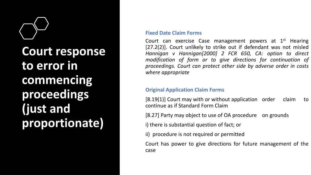 fixed date claim forms court can exercise case