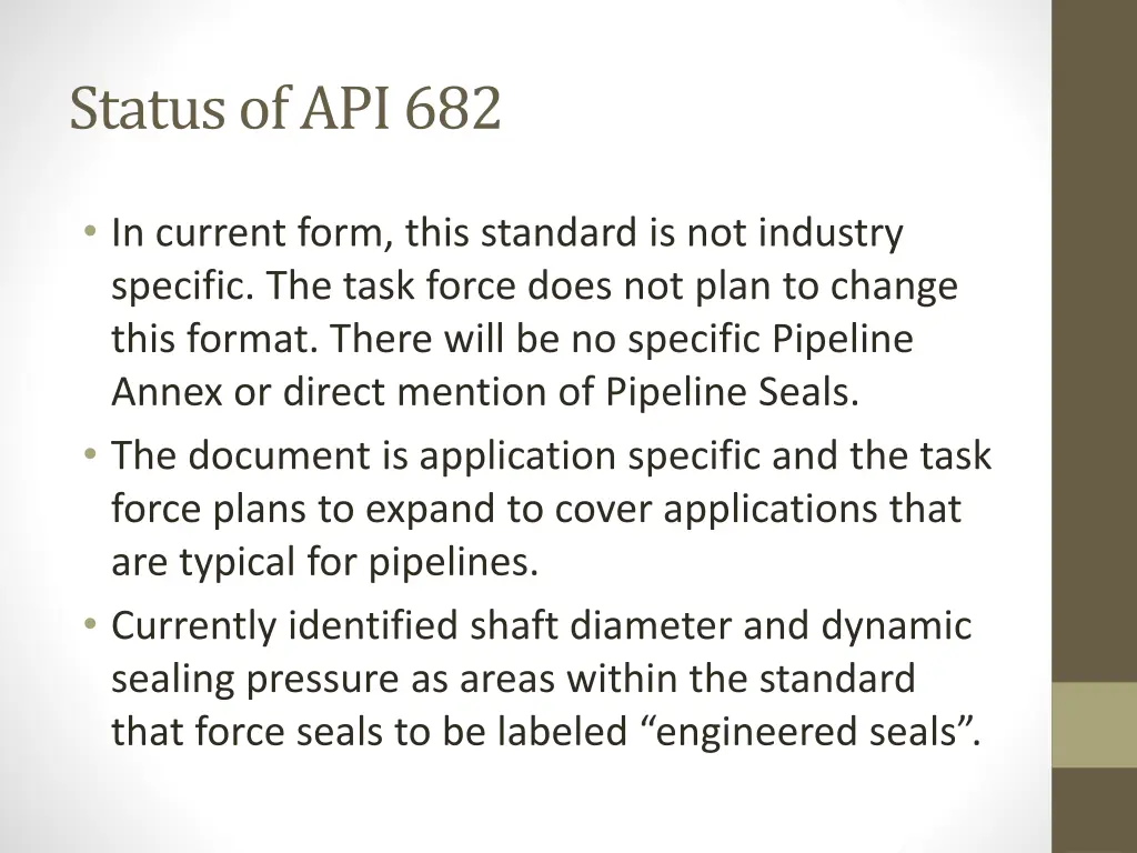 status of api 682 1