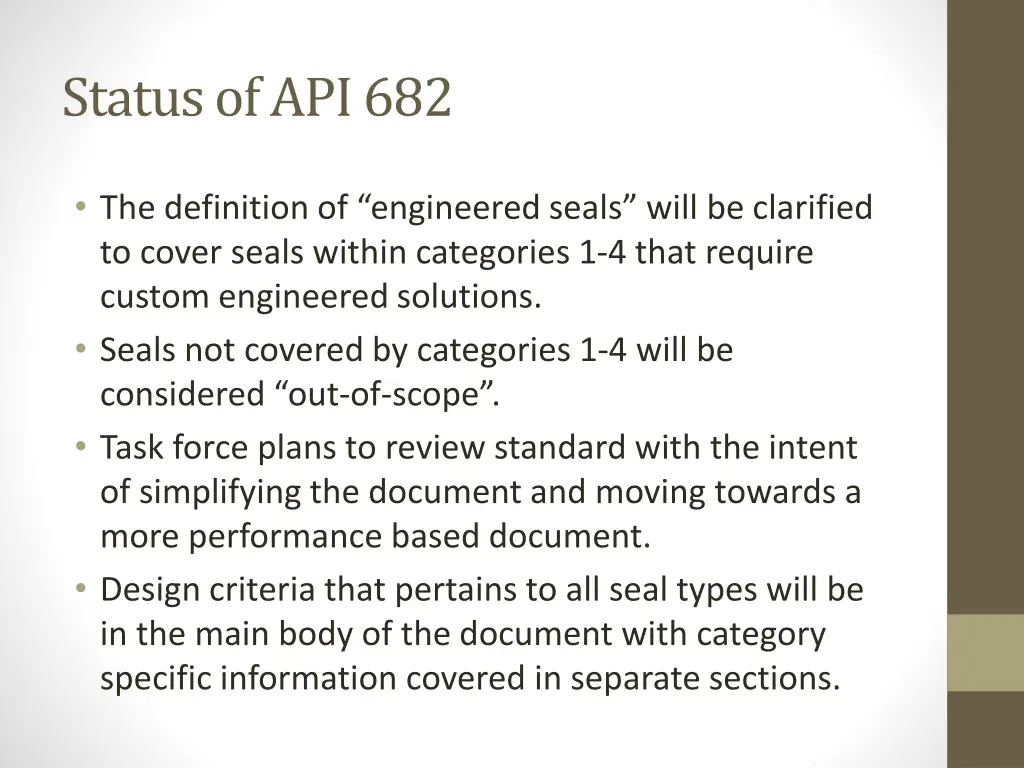 status of api 682 5