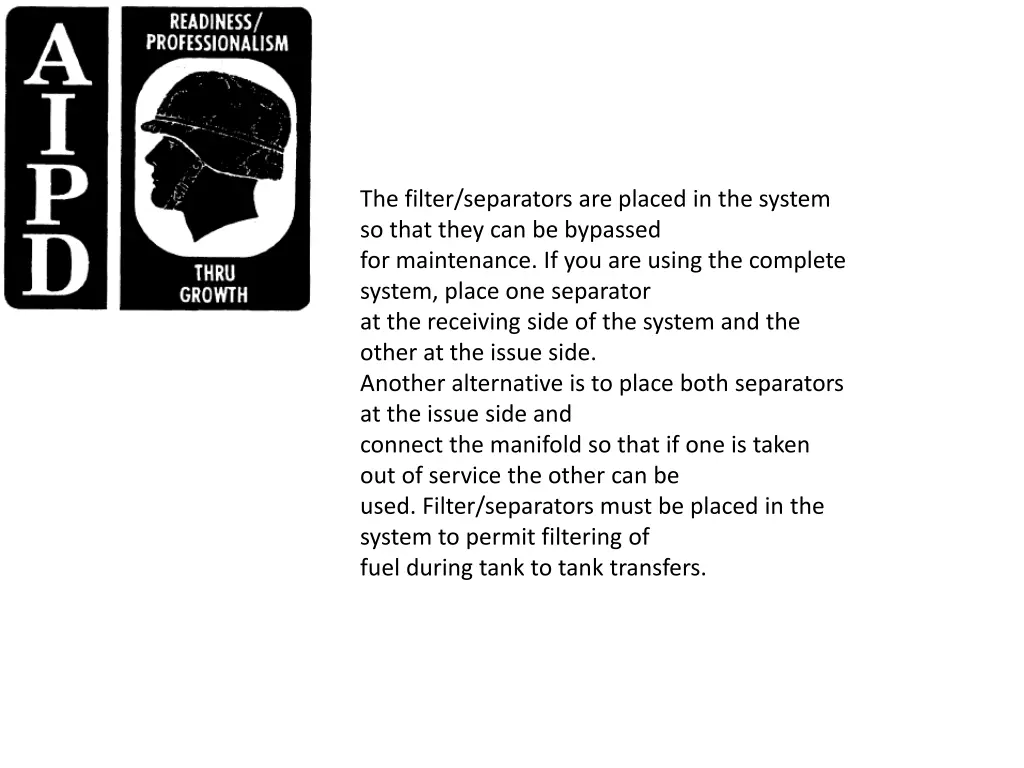 the filter separators are placed in the system