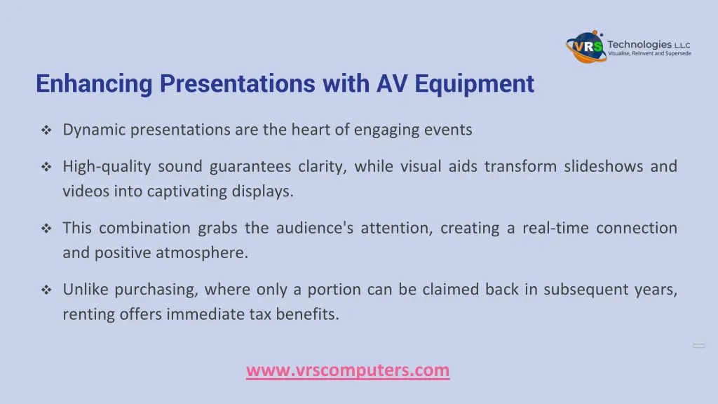 enhancing presentations with av equipment