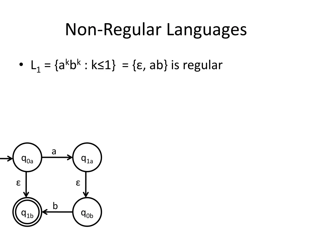 non regular languages 1