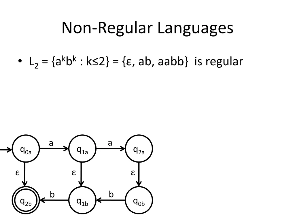 non regular languages 2