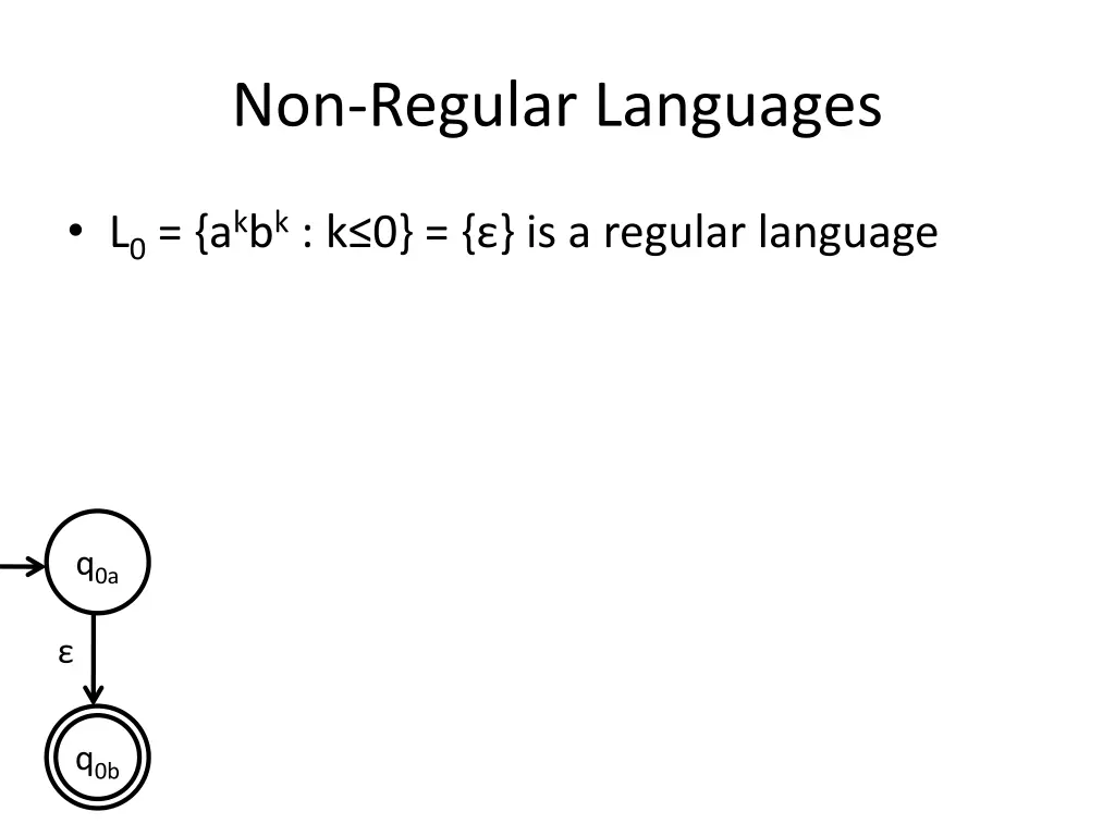 non regular languages