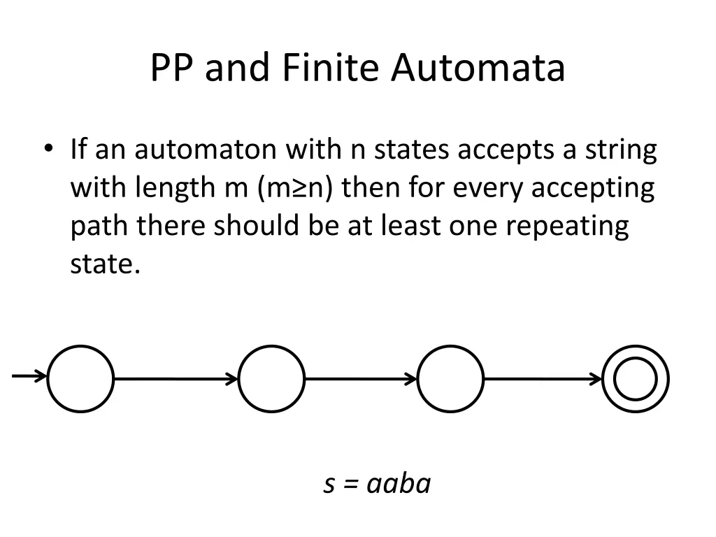 pp and finite automata