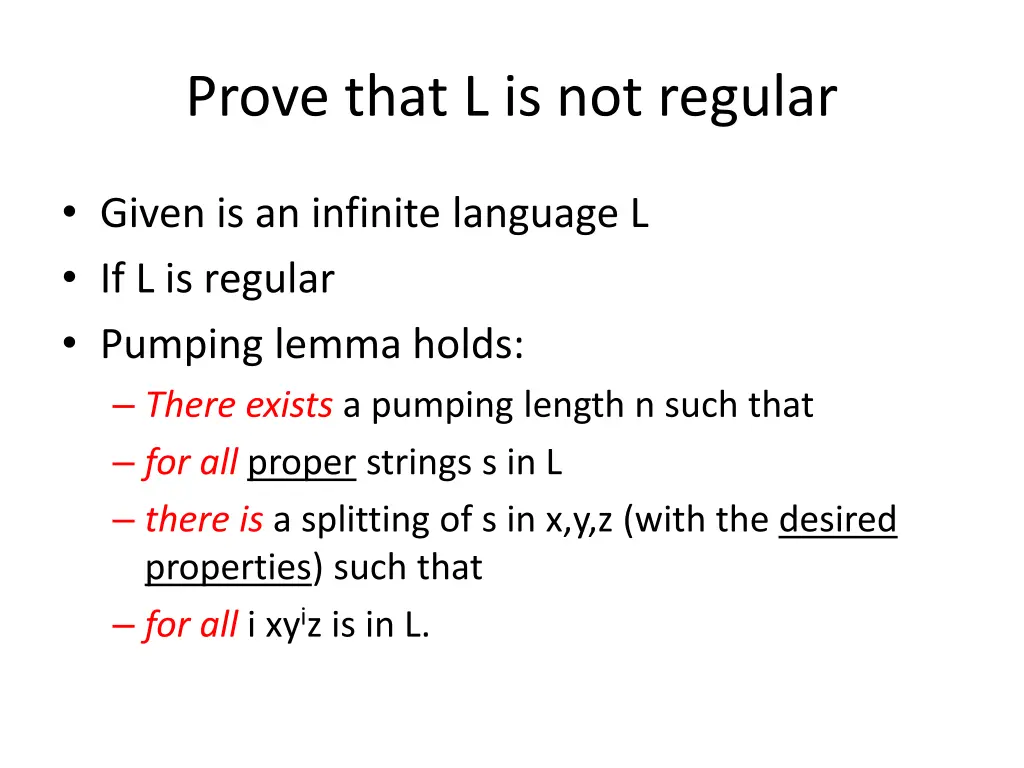 prove that l is not regular 3