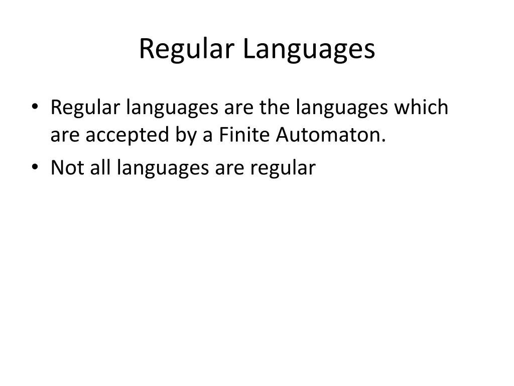 regular languages