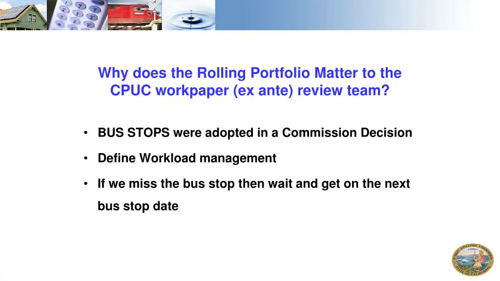 why does the rolling portfolio matter to the cpuc