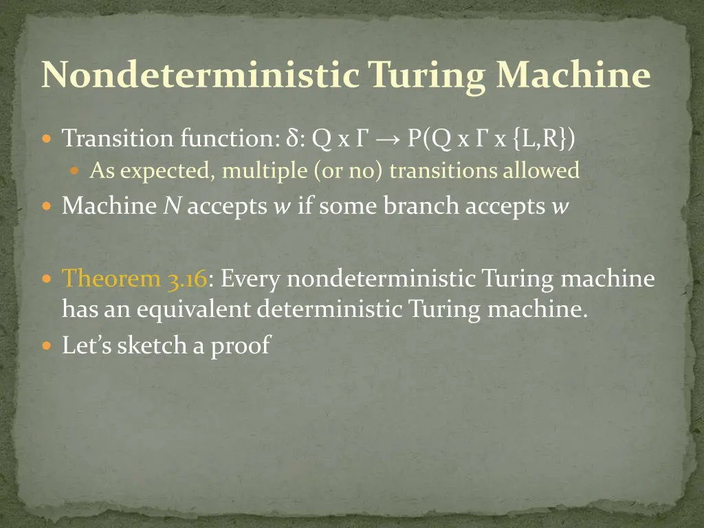 nondeterministic turing machine