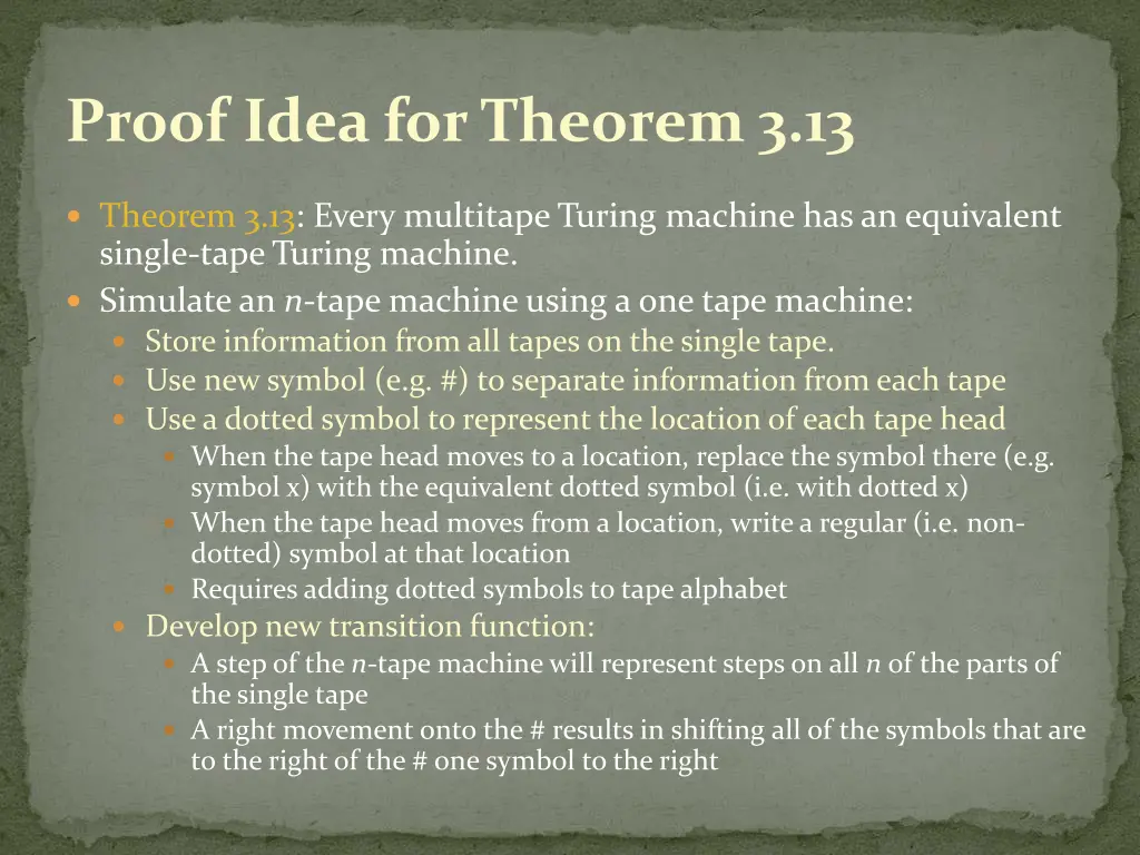 proof idea for theorem 3 13