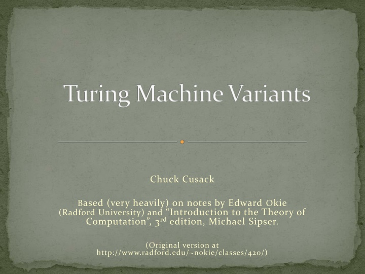 turing machine variants